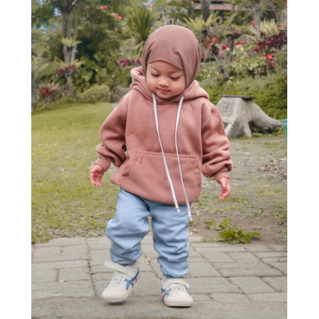 Hoodie Polos Anak Sweater Polos Anak Usia 1-10 Tahun | Hoodie Anak Polos Unisex Perempuan &amp; Laki Laki Bahan Adem dan Tebal