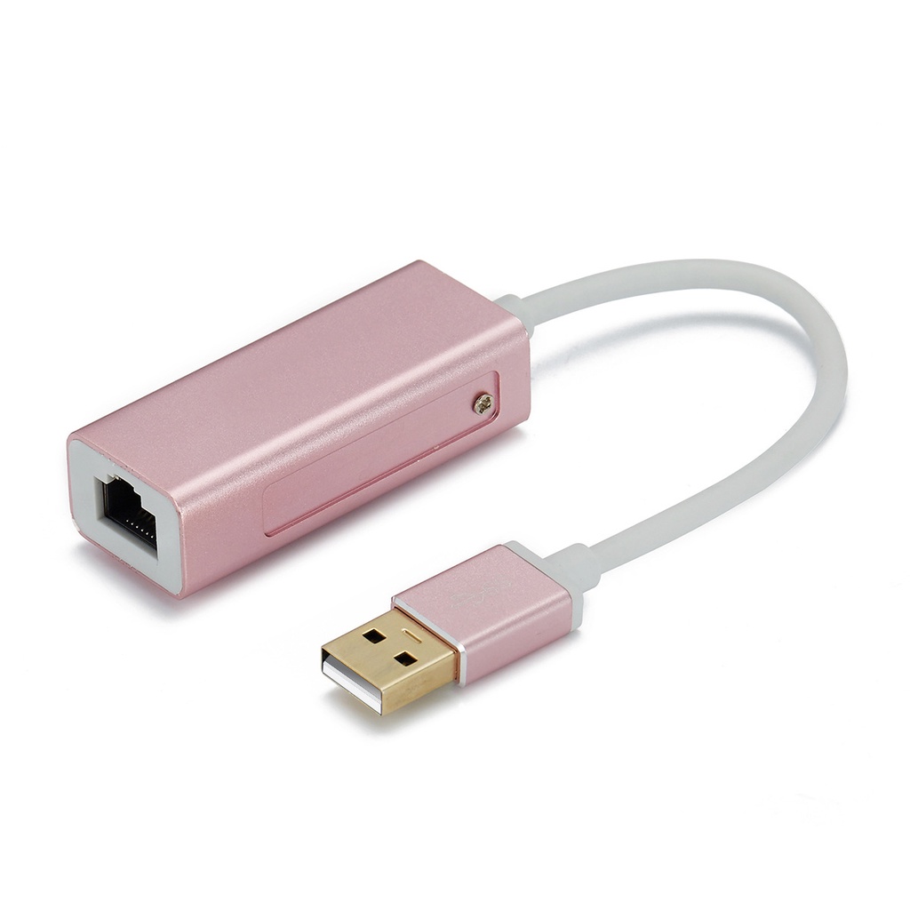 Kartu jaringan USB 100M bebas drive, paduan aluminium eksternal usb2.0 hingga RJ45 dengan adaptor jaringan kabel