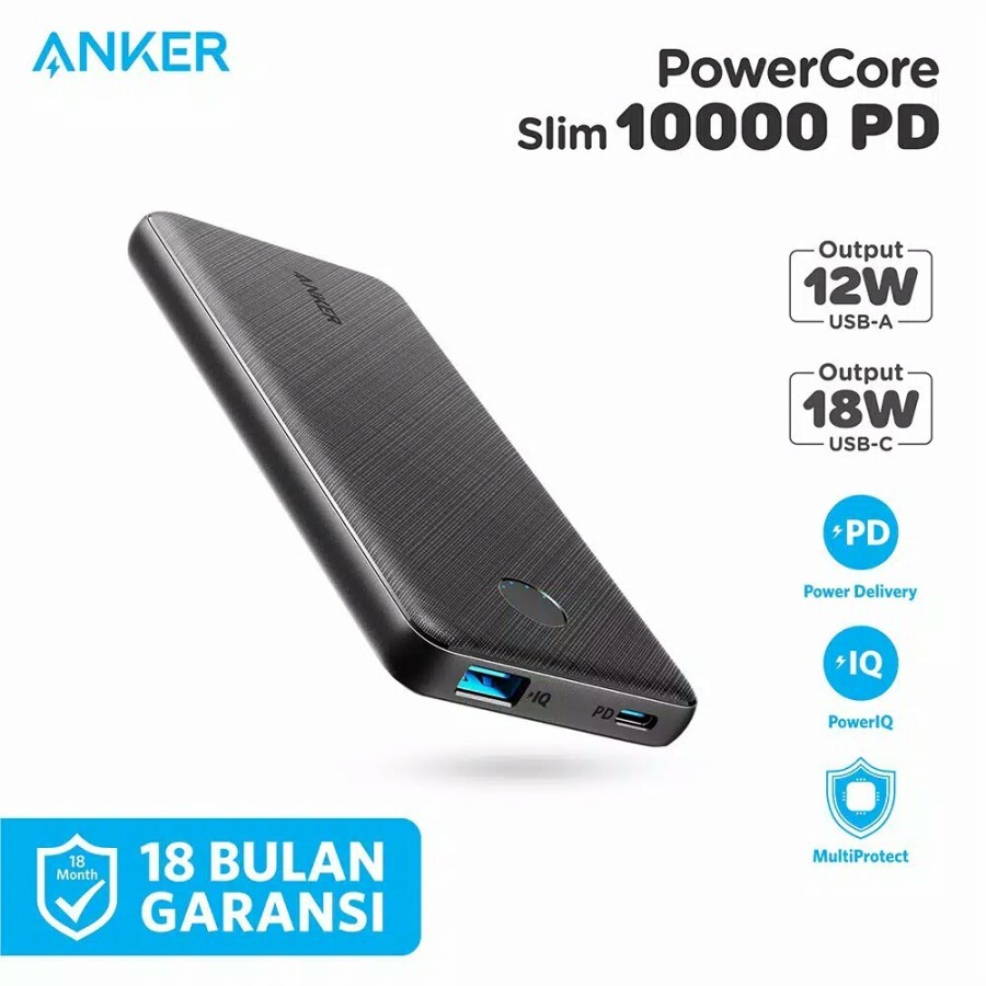 Anker Powercore III Sense 10K PD - A1231 Power Bank - Hitam
