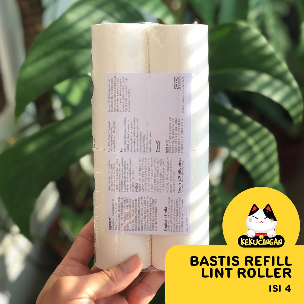 REFILL ROLL Pembersih Bulu Kucing Lint Roller BASTIS IKEA isi 4