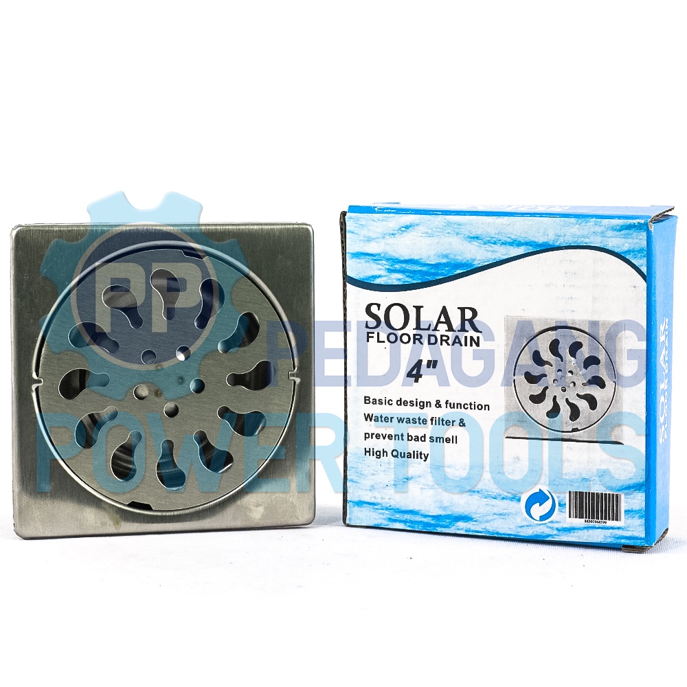 SOLAR SARINGAN GOT KAMAR MANDI 4&quot; FLOWER LANTAI STAINLESS FLOOR DRAIN