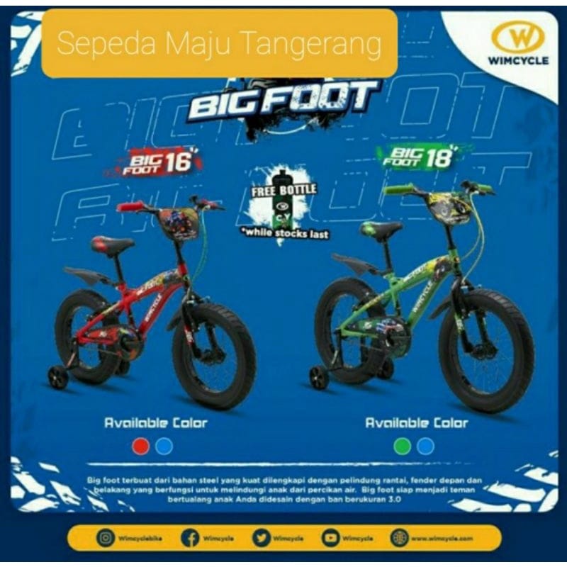 Sepeda Anak BMX 16 inch Wimcycle Big Foot (TRIMAR)