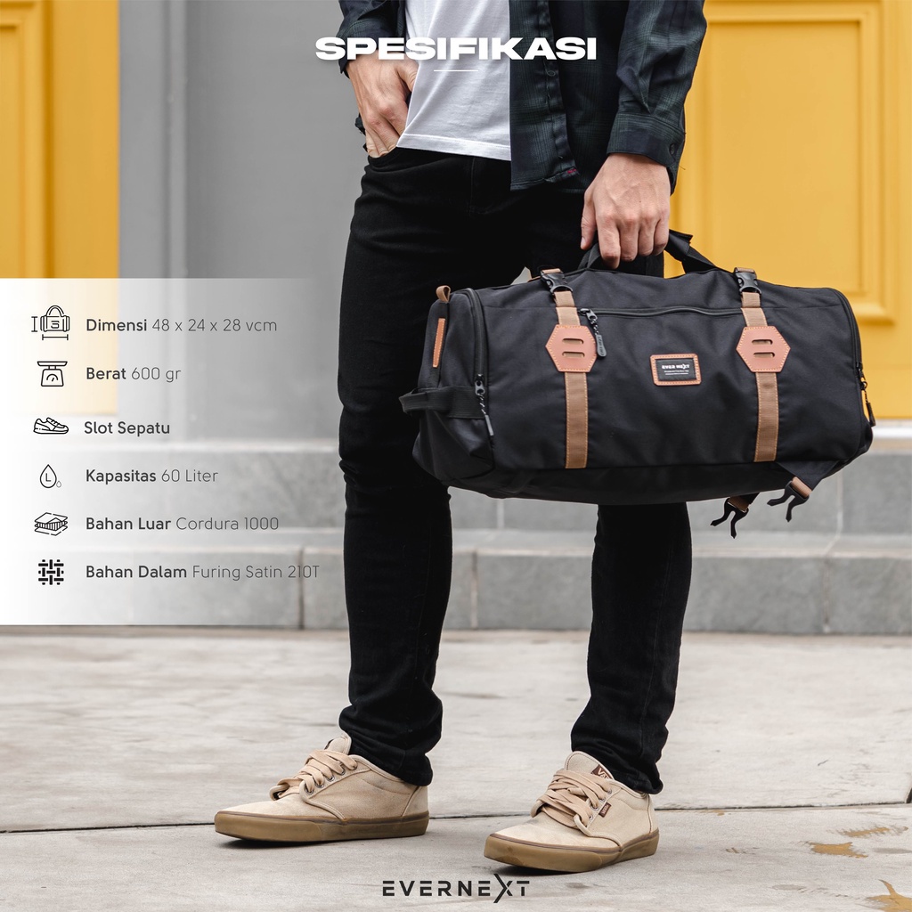 Promo tas gym tas travel duffell bag kualitas Premium original branded tas mudik pria multy fungsi tas olah raga tas pulang kampung pulkam pria tas kemping camping pria outdoor tas backpacker traveller outdoor koper hiking unisex pria everest