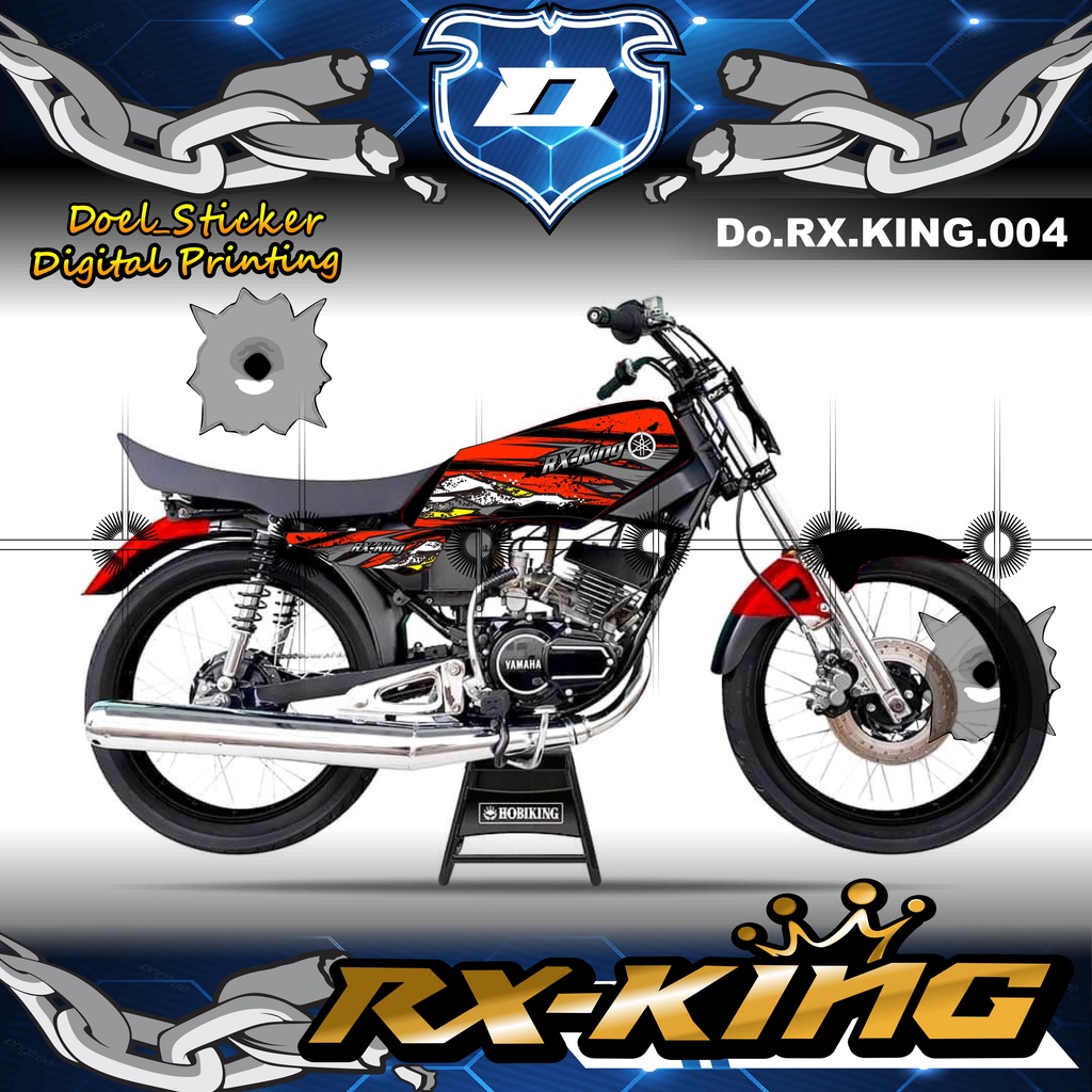 Stiker Striping Variasi RX King - Striping Hologram Motor RX king DESIGN DOEL 004