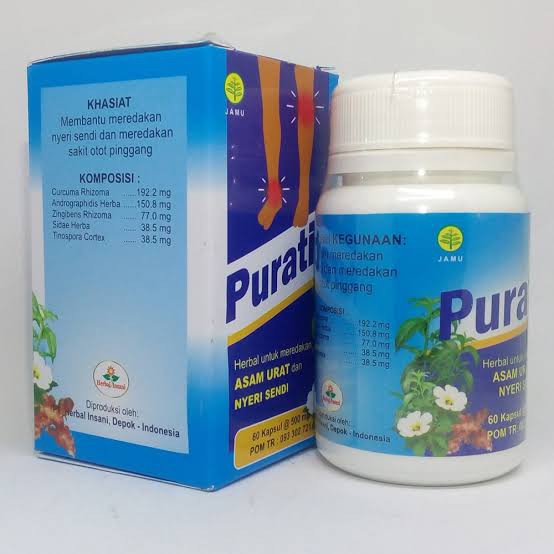 Kapsul Puratik Herbal Asam Urat Nyeri Sendi Herbal Insani Original Shopee Indonesia