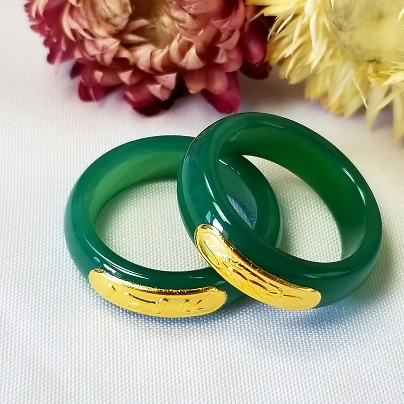 Cincin emas murni 24k sertifikat untuk investasi cincin couple jade ring mas asli cincin Cincin Pria Cincin Wanita-2