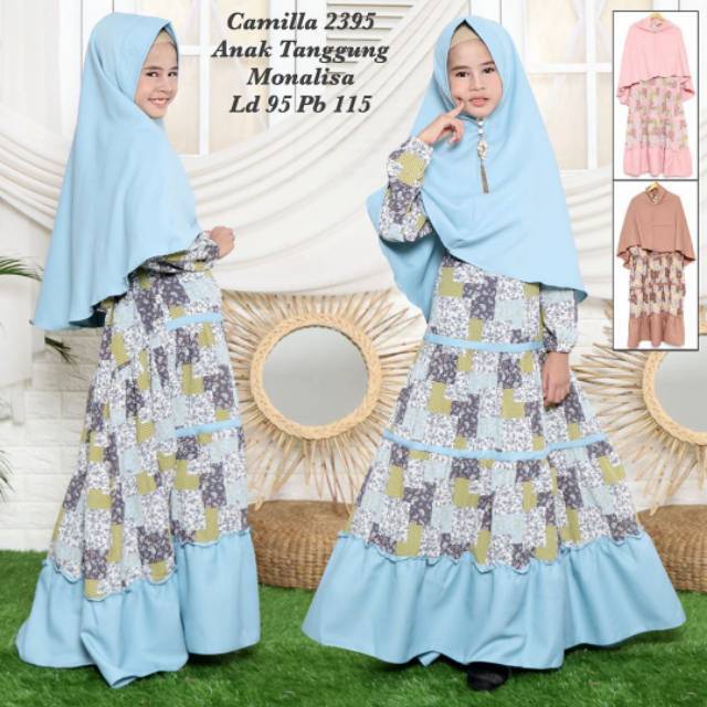 Gamis syar'i anak tanggung motif/gamis set khimar anak tanggung/gamis syar'i motif anak tanggung