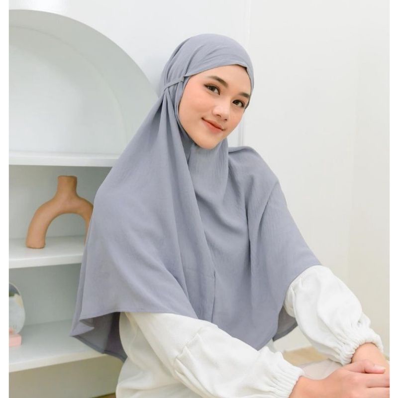 HAYFA - Bergo Crinkle Airflow Jilbab Crinkle Instan PREMIUM Size L Daily Non Ped Hijab Rayon HIGH QUALITY Catton Hijab Kusut Lembut Dingin BERGO CRINKLE AIRFLOW BERGO INSTAN TALI JILBAB INSTAN CRINKLE AIRFLOW BERGO INSTAN JUMBO BERGO MARYAM JUMBO