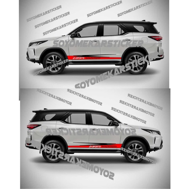 sticker cutting mobil sticker cutting lis body mobil fortuner