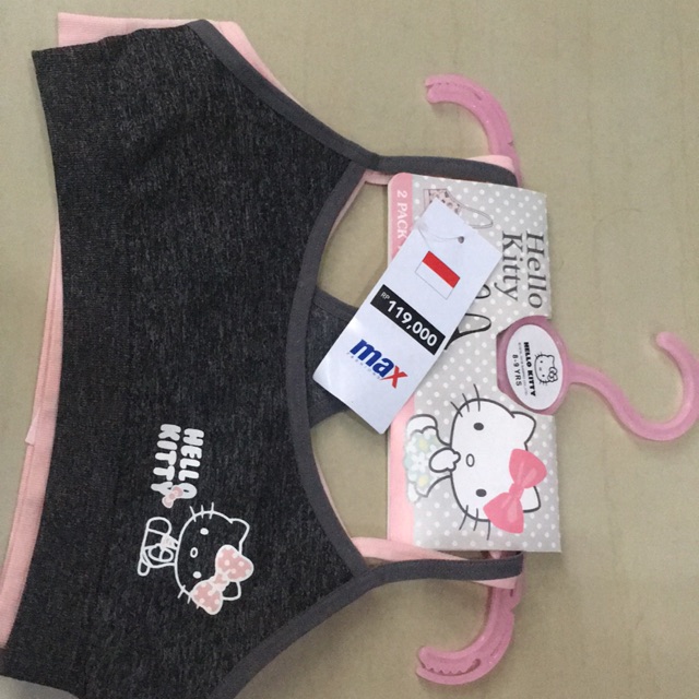 Max fashions hello kitty 2 pack trainer bra miniset hello kitty size 8-9 thn