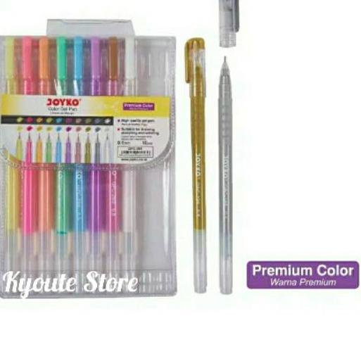 

➭ Joyko Gel Pen Set 10 Warna Soft Cocok Kertas Putih / Hitam Menggambar Mewarnai ❄