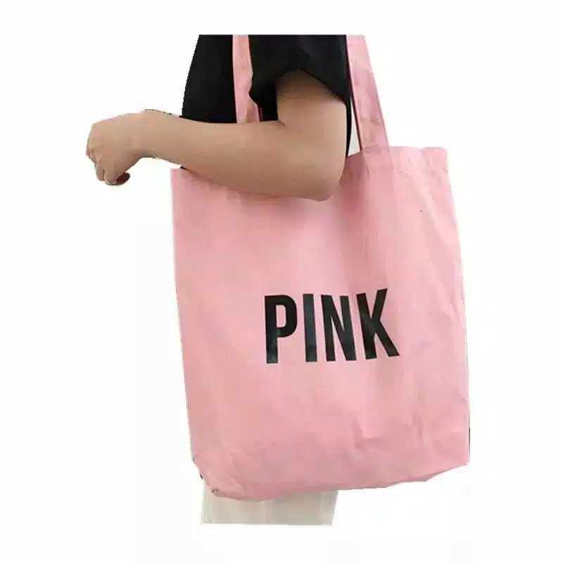 BLACK YELLOW PINK WHITE Tote Bag Totebag Murah Meriah