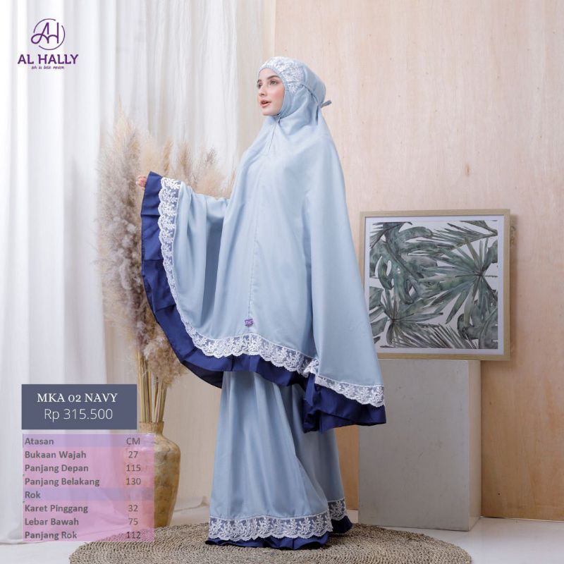[COD] BEST SELLER MUKENA AL HALLY WANITA DEWASA BIRU MUDA ORIGINAL || NEW || PUSAT DISTRIBUTOR
