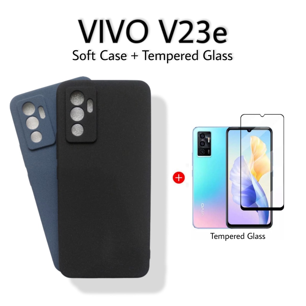 Soft Case Vivo V23e Soft Case Sandstone Ultra Thin Anti Fingerprint Free Screen Guard Handphone