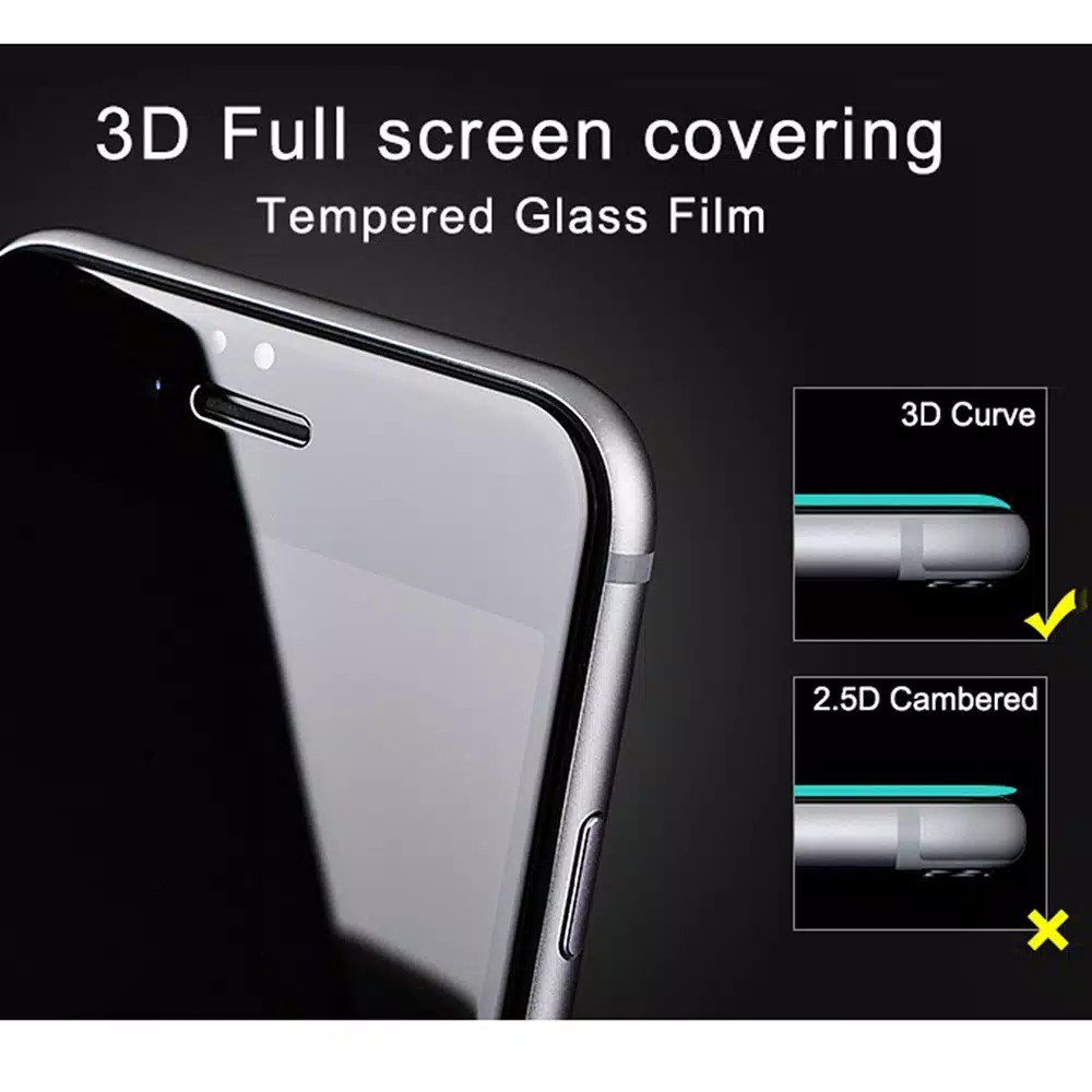 Tempered Glass Warna IPHONE 8 Anti Gores Kaca Full Layar Premium Quality