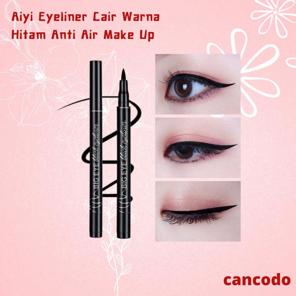 Aiyi Eyeliner Pensil Alis Korea Cair Warna Hitam Anti Air Make Up - Cancodo-5