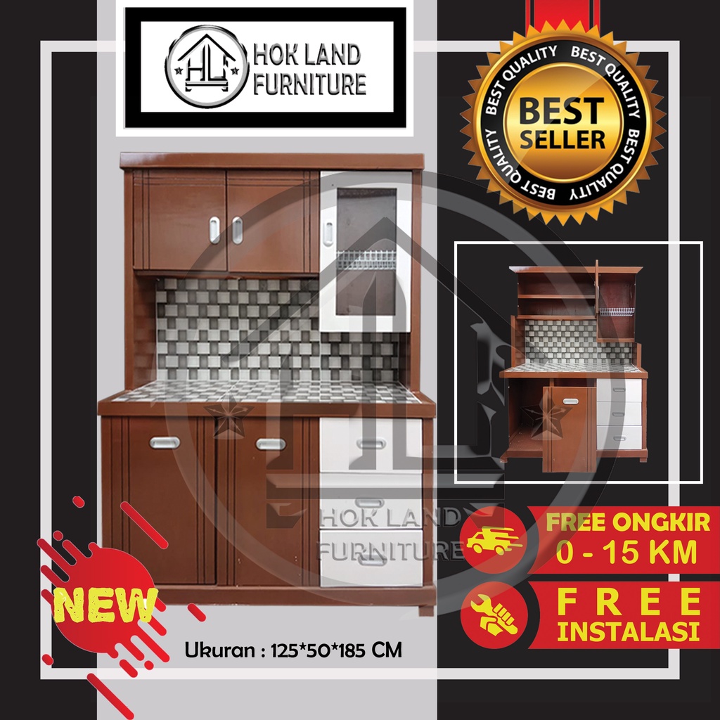 Lemari sayur 3 pintu lemari rak piring dapur minimalis / Lemari Sayur 3Pintu Kayu Multiplek / LS61