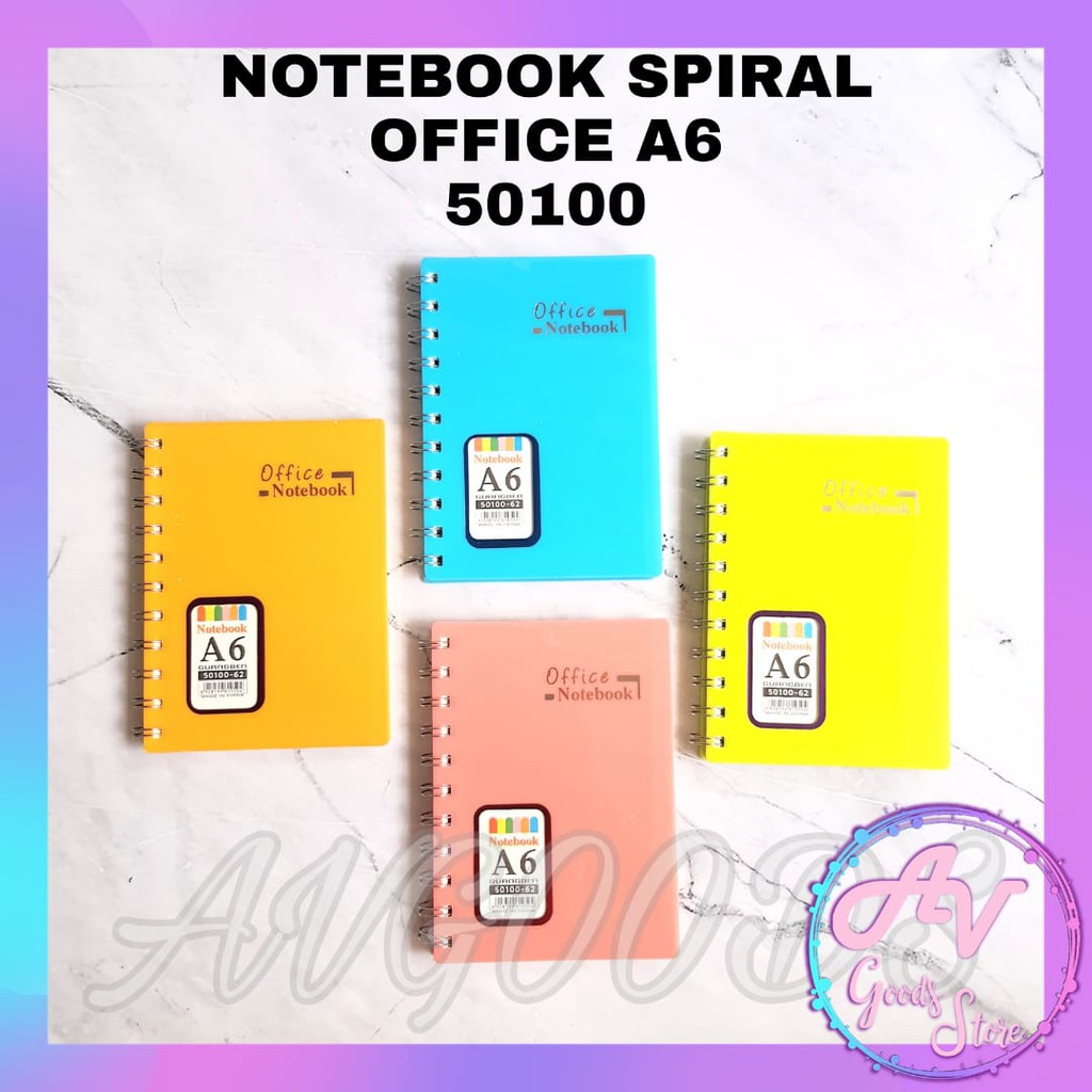 

notebook / diary spiral A6 80lembar / jurnal / notebook spiral OFFICE A6 50100