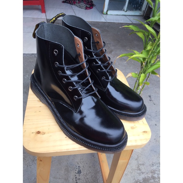 RAJIB - sepatu boots pria Kulit Asli GLOSSY