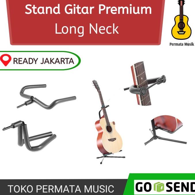 Stand Gitar Akustik Elektrik Bass Long Neck