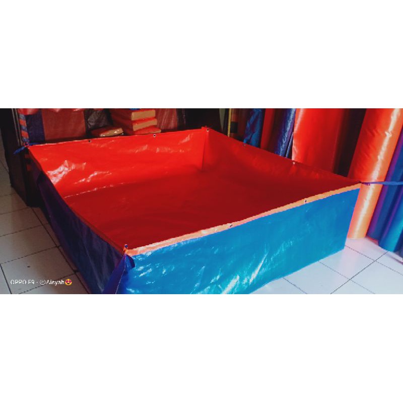 TERPAL KOLAM IKAN KOTAK TYPE A12 KOREA ORGINAL UKRAN 150X150X75