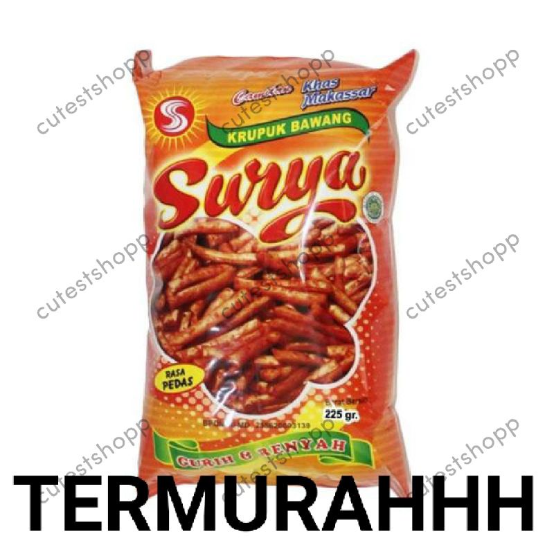

Korzaln Kerupuk Bawang Surya/Krupuk Bawang Surya 225Gr Khas Makassar