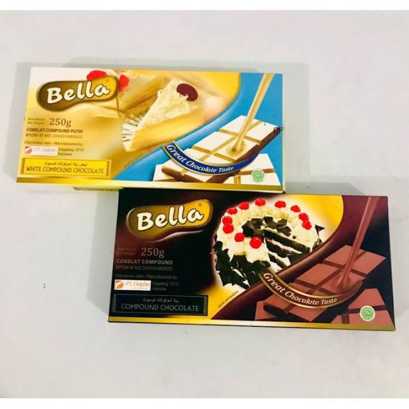 

Bella Cokelat Compound Putih & Hitam 250gr