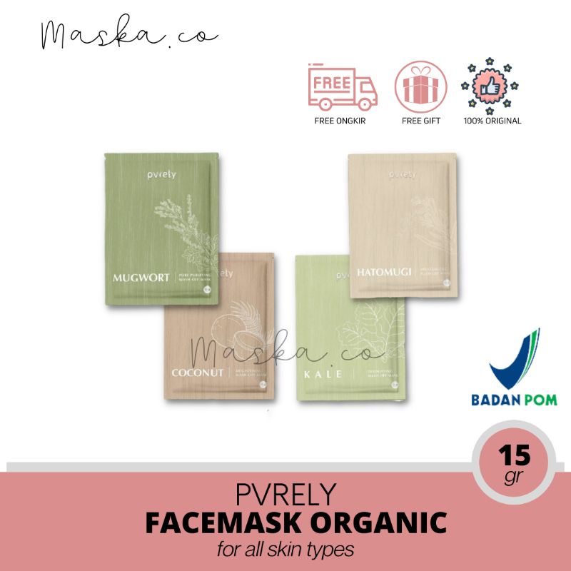 [DISTRI] PVRELY Facemask masker Organik