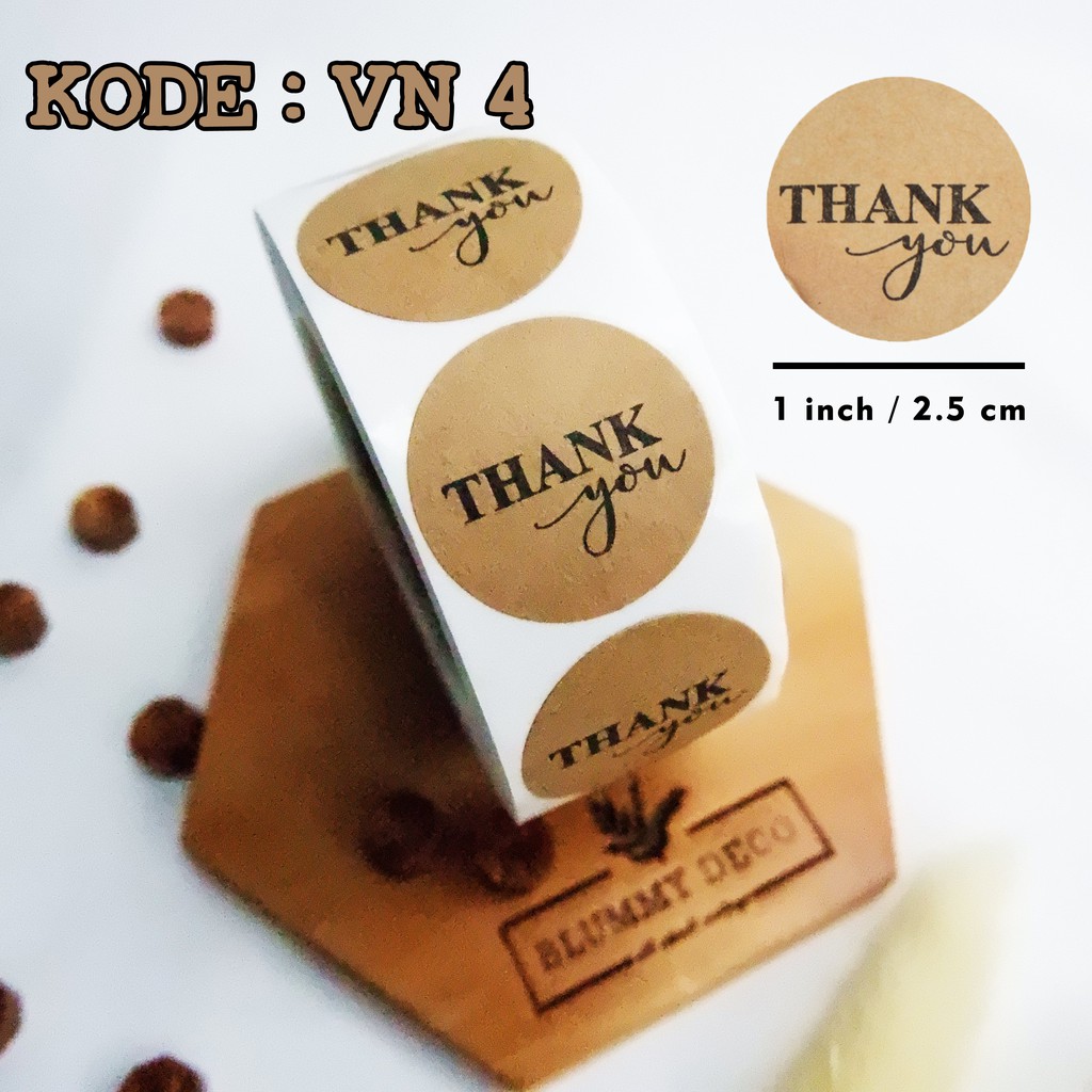 [Vintage] Stiker Thank You Stiker Packing Stiker Terima Kasih Stiker Segel Packaging-VN 4