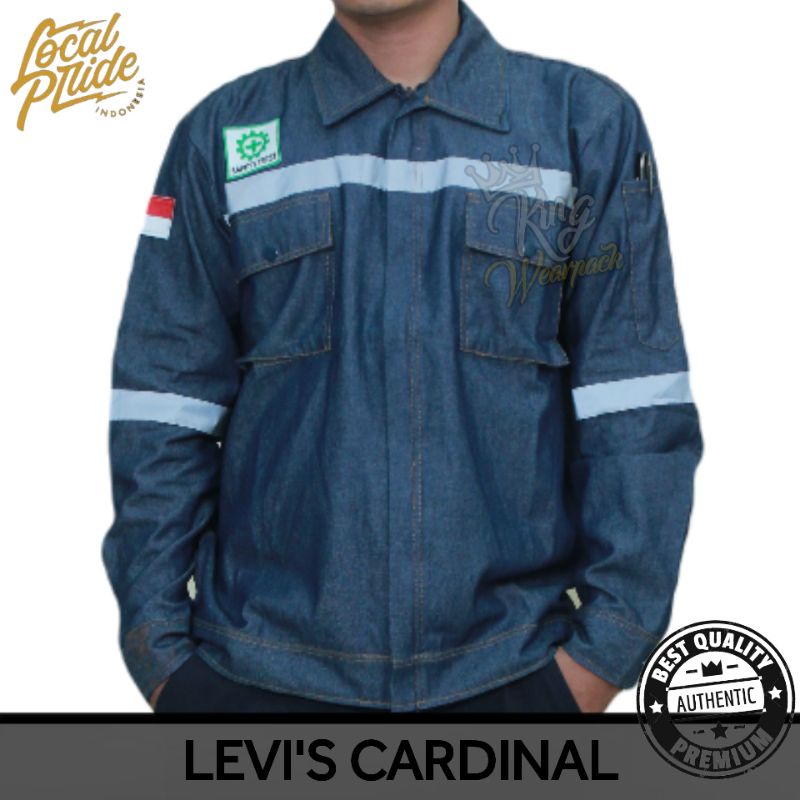 WEARPACK SAFETY ATASAN LEVIS RINGAN CARDINAL TIDAK PANAS/ WEARPACK ATASAN/ BAJU KERJA SAFETY