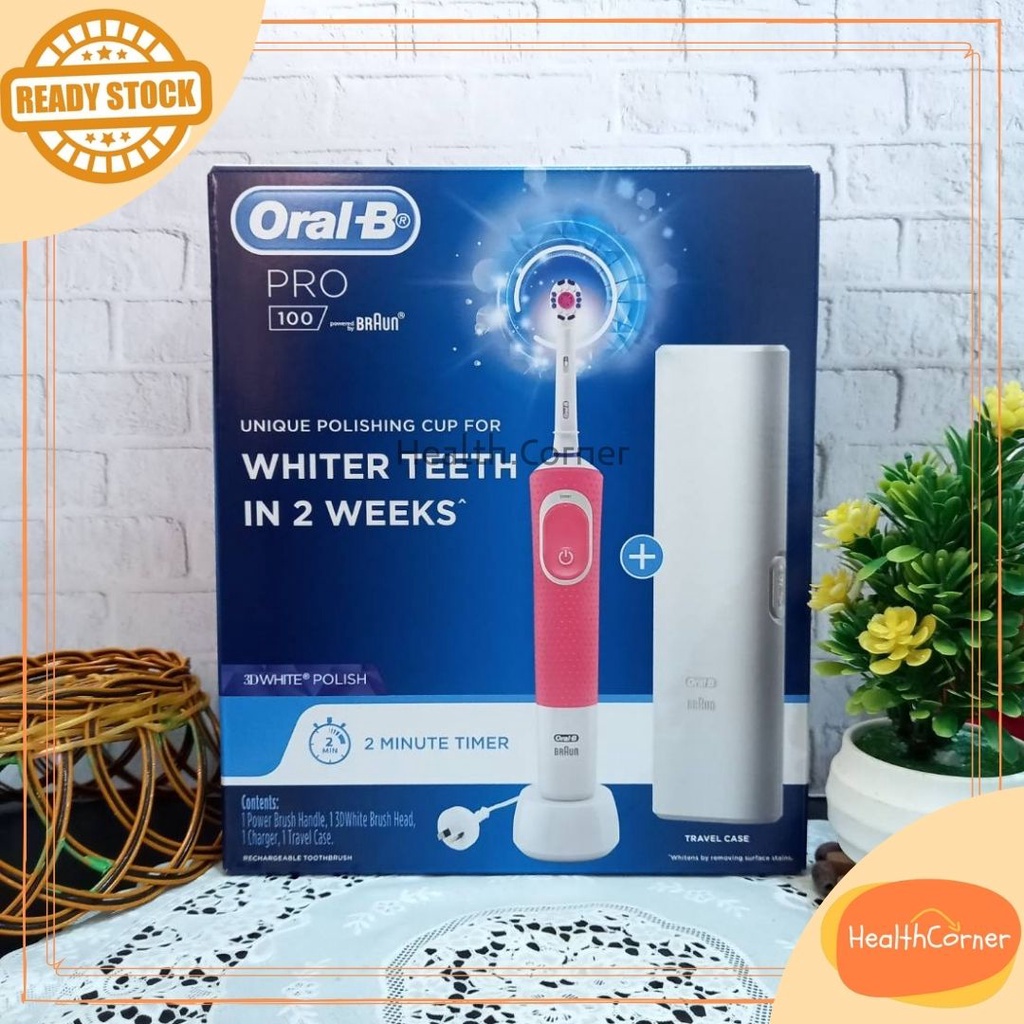 Oral-B Pro 100 3D White Polish Power Electric Toothbrush / Oral B Electric Toothbrush