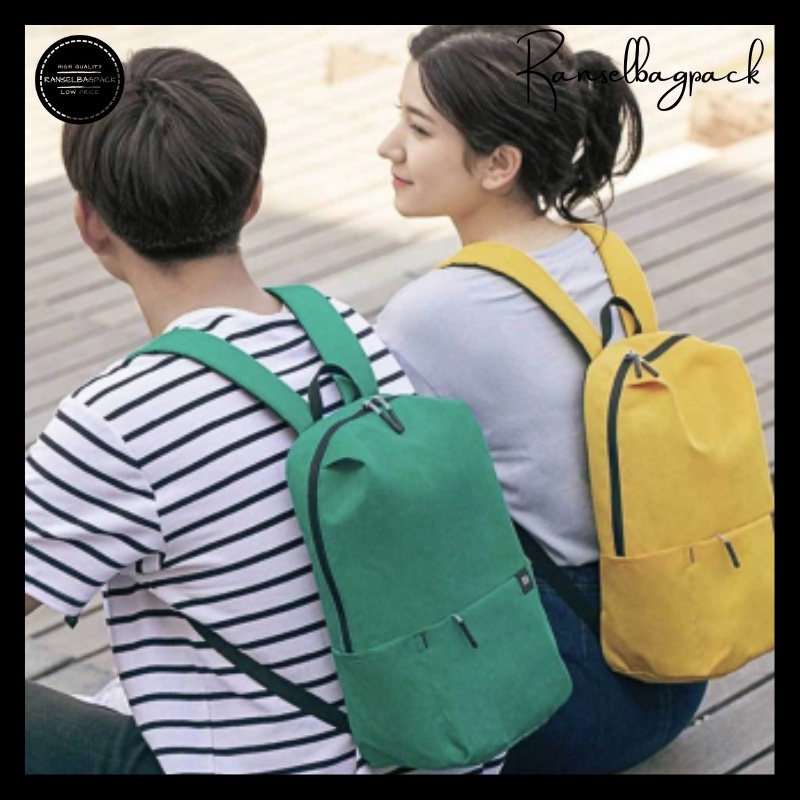 Tas Ransel Backpack Punggung Bahu Travelling Outdoor Sekolah Kuliah Kerja Model Simple Casual Terbaru Kekinian Termurah  Multifungsi Stylish Backpack Perempuan Pria Wanita Laki-laki Cewek Cowok 002