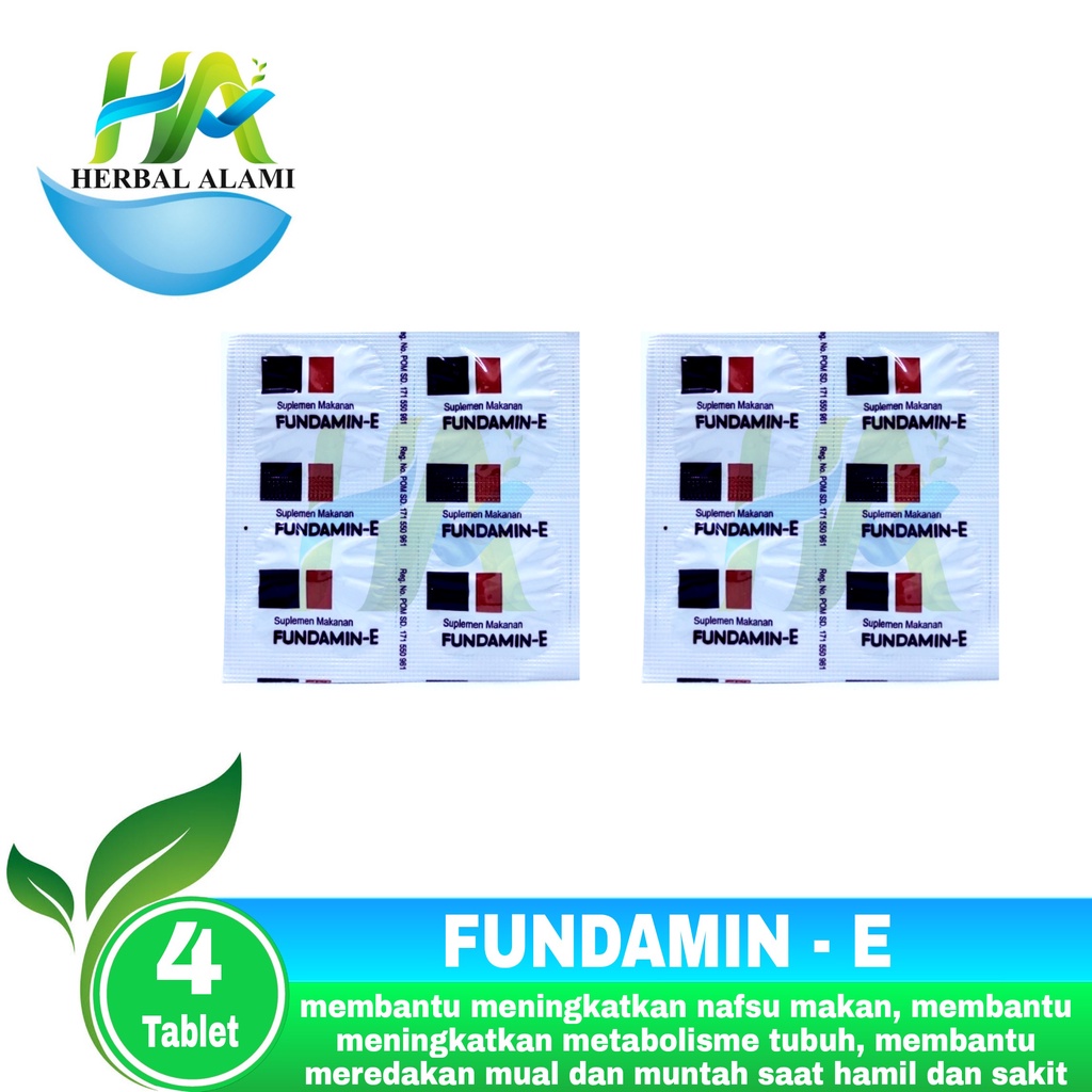 Fundamin E Persetrip - Menambah Nafsu Makan Suplementasi Vitamin B1, B6, B12, dan vitamin E