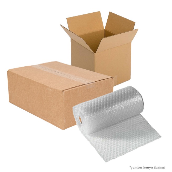 

Extra Packing Bubble Wrap dan Kardus