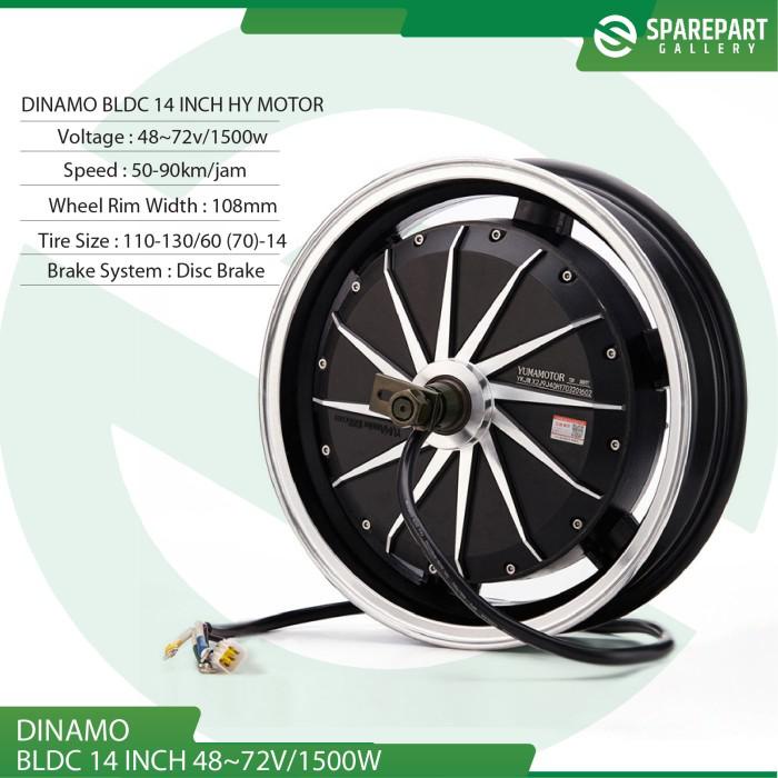 Dinamo Bldc 14Inch 48V-72V 1500W Electric Scooter Hub Motor Ring14 - 48V1500W