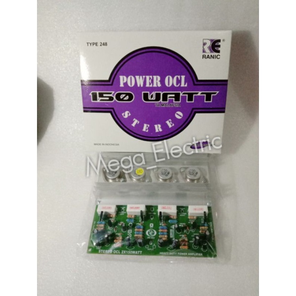 Kit Power Amplifier OCL 150W Stereo TR Jengkol Malaysia