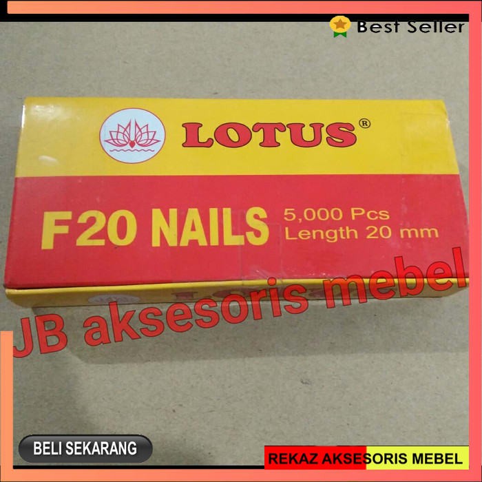 ISI PAKU TEMBAK NAILS F-20 LOTUS / PAKU TEMBAK LURUS F20