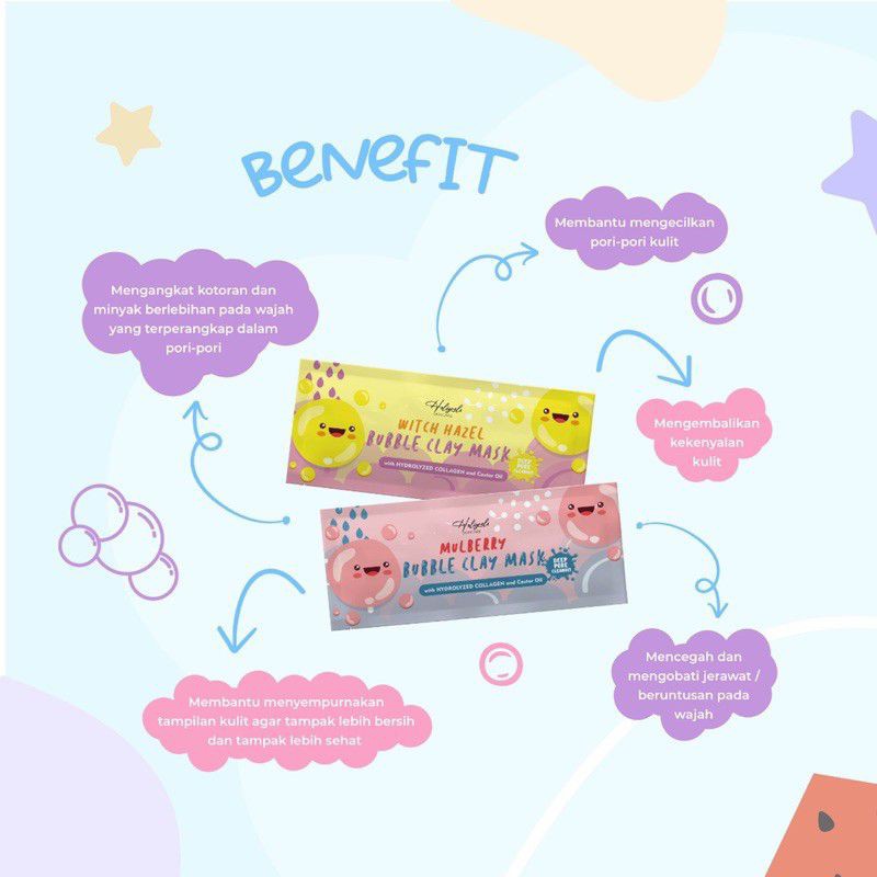 Holigrels Skincare Bubble Clay Mask With Hydrolyzed Collagen and Castor Oil Bpom