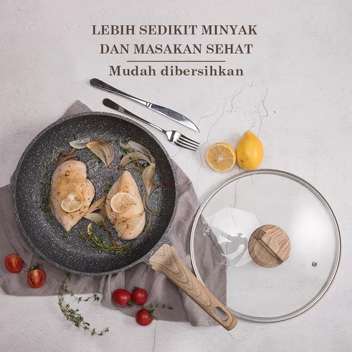 Promo Carote Essential Wajan Penggorengan Kayu Frypan PFOA