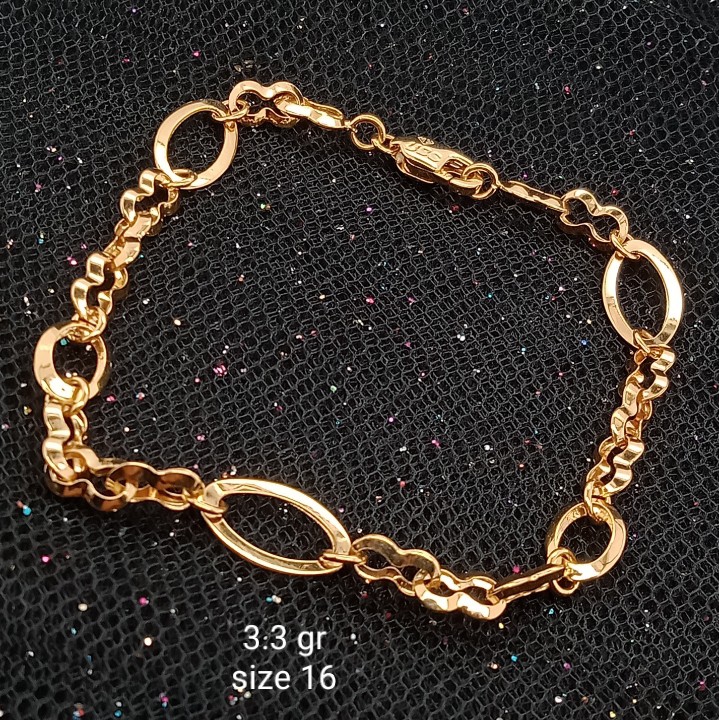 Gelang ariso emas 17K kadar 750 - berat 3.3 gram - 1692