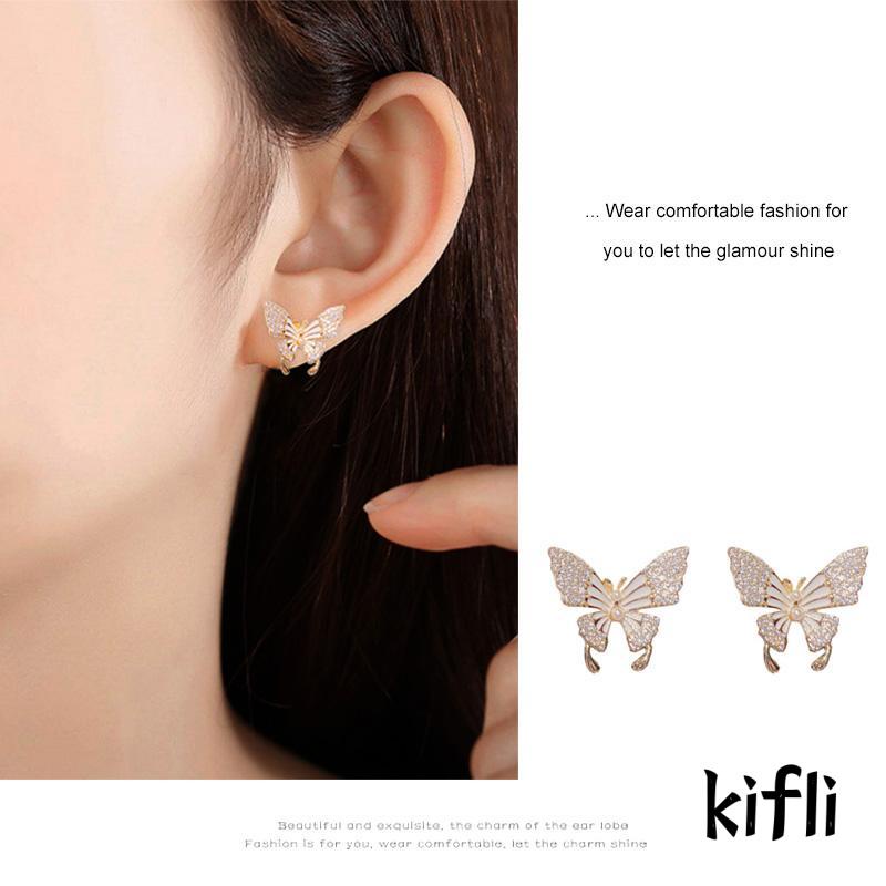Anting Zircon,Bentuk Kupu-Kupu,Untuk Wanita