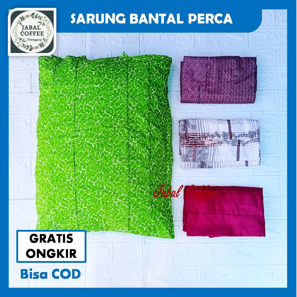 Sarung Bantal Perca / Sarung Bantal Tidur / Urung Bantal Guling Kapuk Ukuran 62 cm x 52 cm J160