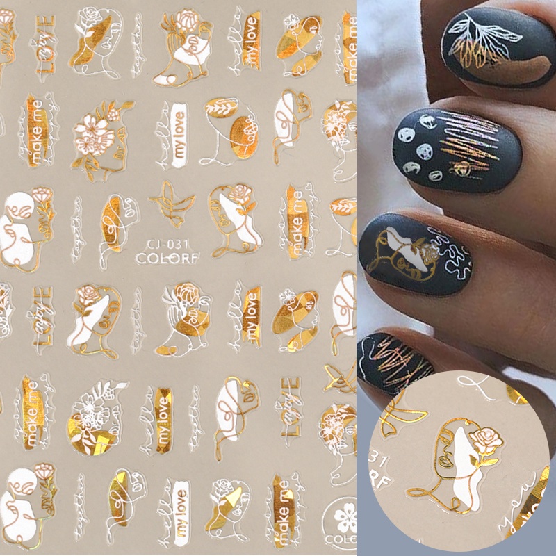 Stiker Kuku 3D Water Droplets Untuk Dekorasi Nail Art