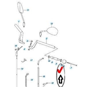 Set Karet Jalu Stang Kecil-Expander Handle Balancer Satria Fu Fi Injeksi 2016 - 2021 Bandit Original