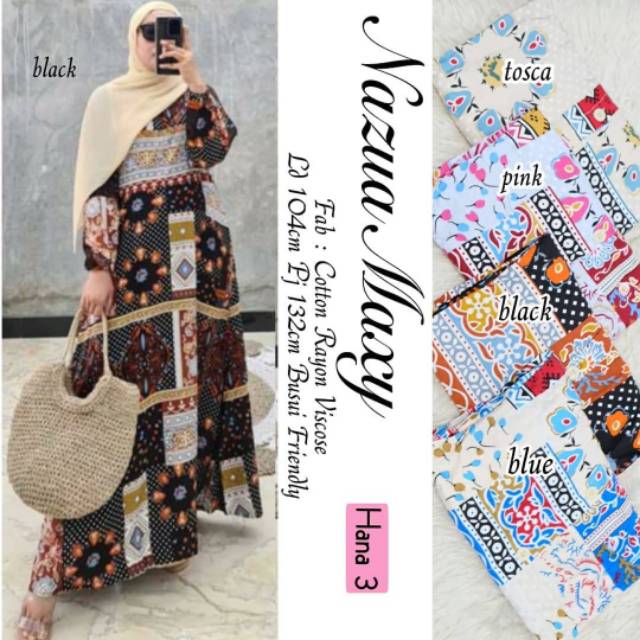 Najwa Maxy baju longdress gamis wanita .