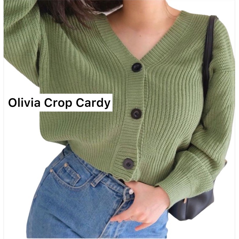 Olivia Cardy Crop / Eireen Crop Cardy / Kardigan Rajut Olivia / Cardi balon