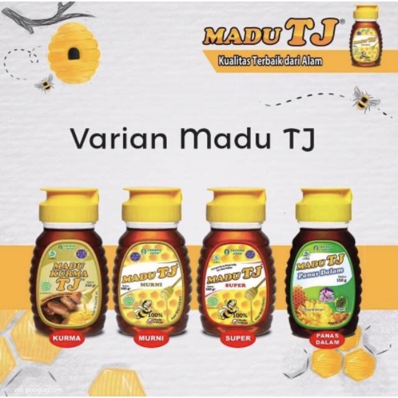 Madu TJ kurma | Madu TJ murni | Madu TJ extra ( super ) | Madu TJ panas dalam (150 gram &amp; 250 gram)