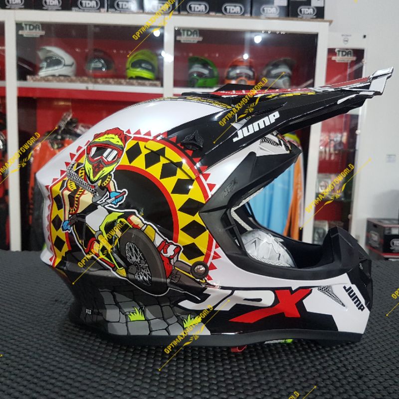HELM JPX CROSS MOTIF LENGKAP ORIGINAL JPX KLX MOTIF CROSS HELM TRAIL ADVENTURE X-32