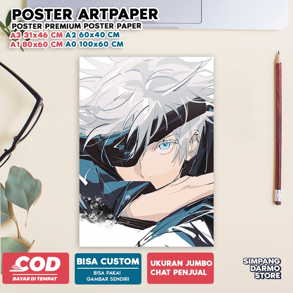 Jual TOKO POSTER DARMO STORE Poster Gojou Satoru Jujutsu Kaizen