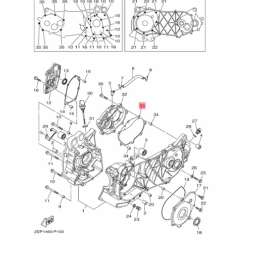 PERPAK PACKING PAKING GARDAN RASIO CVT NMAX N MAX LAMA 2015-2019 ORIGINAL YGP 2DP-E5461-00